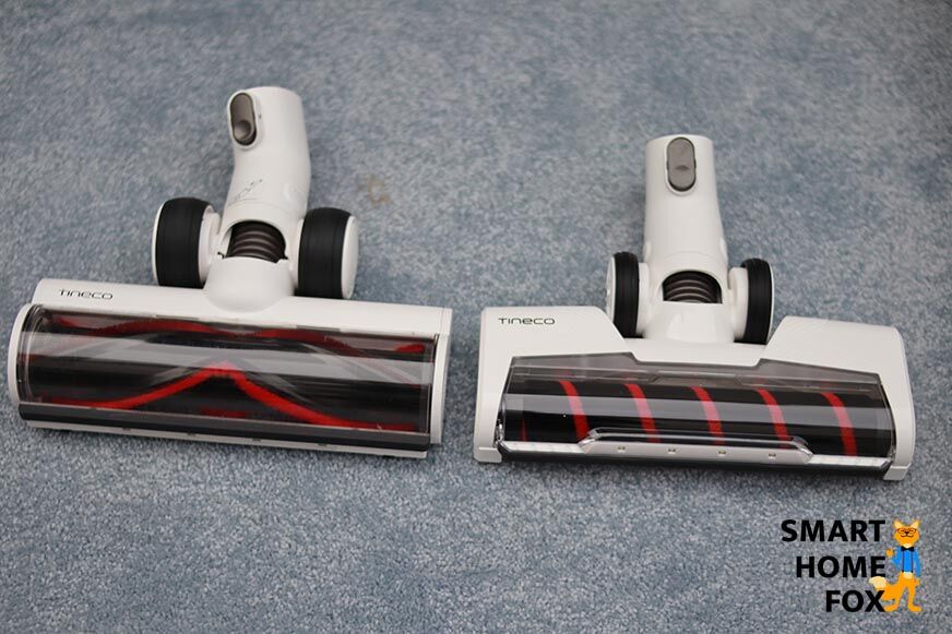 Floor head with joint and brush roller.